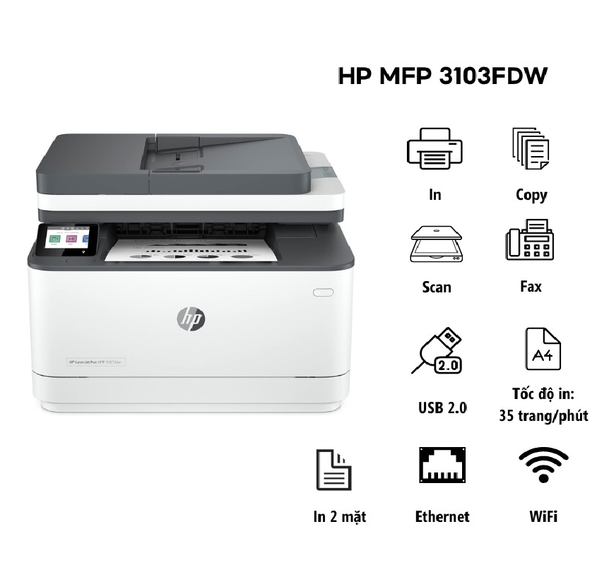 Máy in HP Laserjet Pro MFP 3103fdw Printer (3G632A)