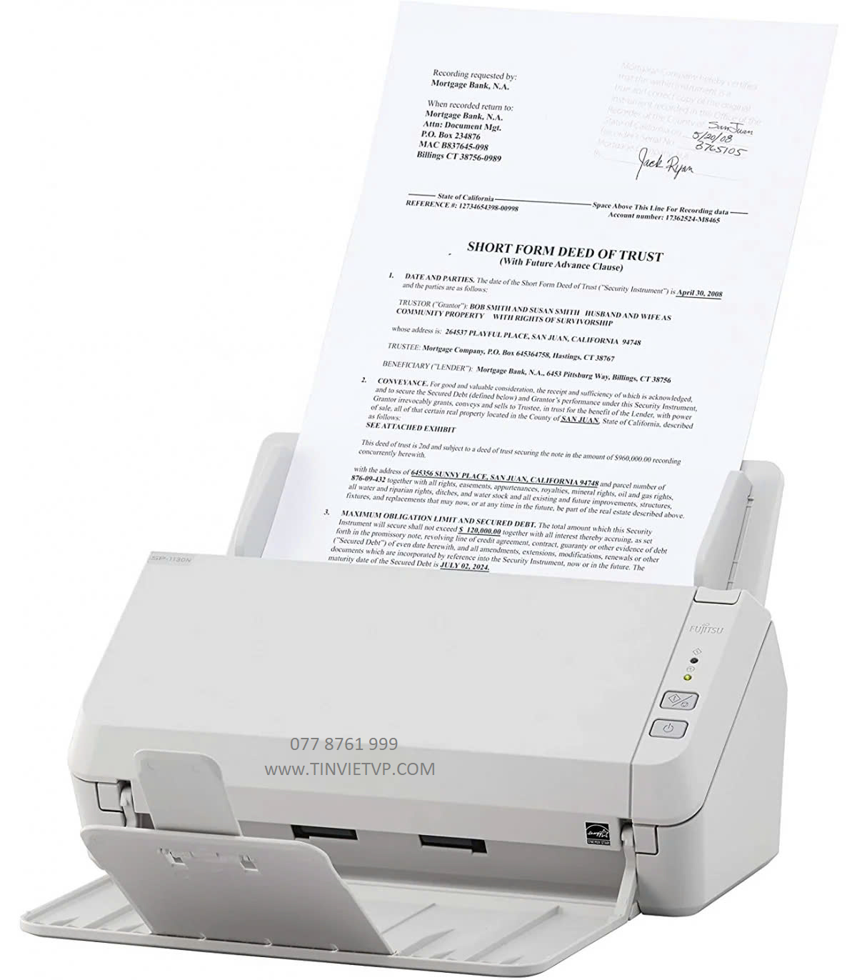 Máy scan/ quét Fujitsu SP-1130N (30ppm, 5000ppd, A4, Network)